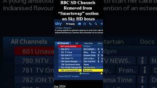 BBCs SD channels have been removed from the smartswap area on Sky HD boxes EPG shortsvideo shorts [upl. by Anahsal920]