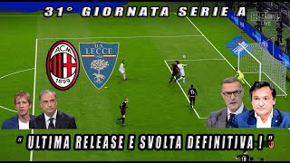 PES 2021 MILAN VS LECCE 31° GIORNATA 20222023 SERIE A CPK DI HOLLAND [upl. by Aziar]