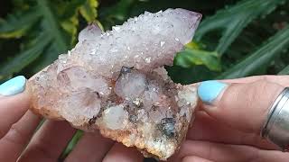 3965V amethyst spirit quartz crystal with hematite Boekenhouthoek South Africa  EMF protection [upl. by Jonati]