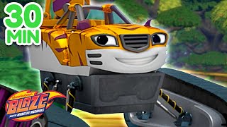 Stripes Rescues amp Races w Blaze  30 Minute Compilation  Blaze and the Monster Machines [upl. by Jankell599]