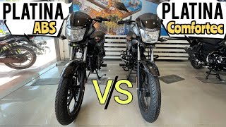 Platina 110 ABS vs 110 Comfortec ⚡ Bajaj Platina 110 Detailed Comparison  Harsh [upl. by Ayo759]