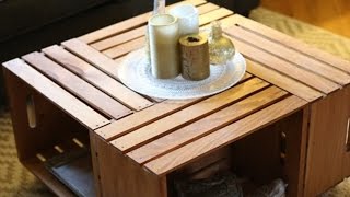 Build A Coffee Table Using Crates  Furniture DIY [upl. by Rocky90]