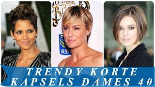 Trendy korte kapsels dames 40 [upl. by Artamas]