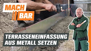 Terrassenumrandung aus Metall setzen  OBI [upl. by Adiraf193]