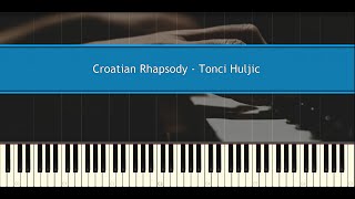 Croatian Rhapsody  Maksim Mrvica Tonci Huljic  Ballad version Piano Tutorial [upl. by Hotze]