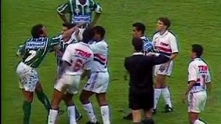 OSMAR SANTOS  São Paulo 2x2 Palmeiras 1994 Briga de Edmundo Rádio Globo SP [upl. by Elyag]