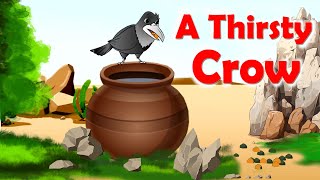 the thirsty crow  moral stories in English  fairy tales in English bedtime stories for kids [upl. by Manella]