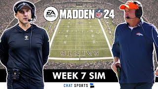 Saints vs Broncos TNF Madden Simulation For 2024 NFL Season  Saints Week 7 TNF Madden 25 Rosters [upl. by Elreath]