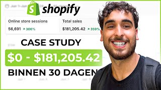 Van €0 Naar 18120542 in 30 Dagen Met Shopify Dropshipping Case Study  Product Revealed [upl. by Aiynot58]