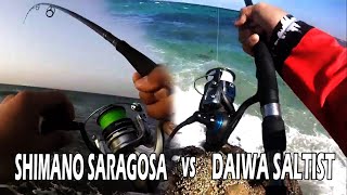 DAIWA SALTIST vs SHIMANO SARAGOSA Review and Comparison with field demonstration [upl. by Notlrak]