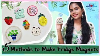 5 Amazing Ways to Make Fridge Magnets  DIY Kitchen Decor Ideas  Home Decor Fridge Magnet [upl. by Nialb]