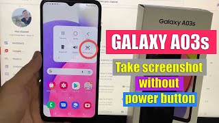 Samsung Galaxy A03s Take screenshot without power button [upl. by Atteynad]