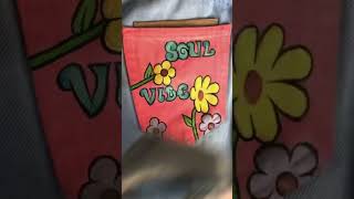 Flower painting art fyp painting denimpainting handpainted trending viralvideo usa [upl. by Doley355]