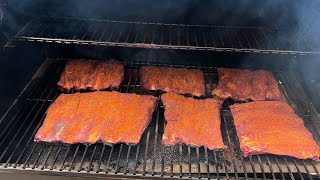 Traeger 780 knocking out some beef ribs not the meatiest ribs I have cooked [upl. by Meggs483]