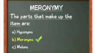 Hyponymy amp Meronymy Part 3  Putting both together [upl. by Markman446]