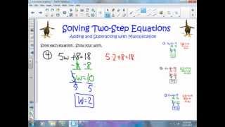 Solving TwoStep Equations Adding or Subtracting with Multiplying [upl. by Notnirt]