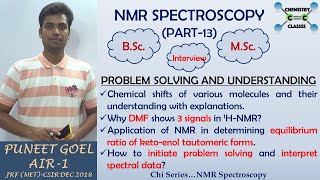 CHEMICAL SHIFTS OF MOLECULES  DIMETHYL FORMAMIDE DMF  KETOENOL RATIO  PROBLEM SOLVING PART13 [upl. by Novled]