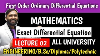 Differential Equation of First Order and First DegreeLecture 2MathematicsEngineeringBScDiploma [upl. by Suchta421]