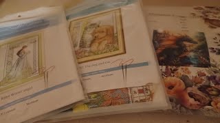 unboxing of 3 three new cross stitch kits [upl. by Burack]