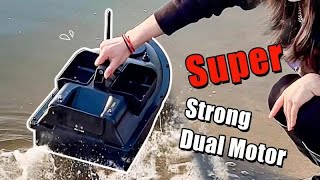 How powerful of V010 GPS Bait Boat Let test the motor [upl. by Flatto]