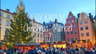 Stockholm Christmas Market 2021Gamla Stan Old TownJulmarknad [upl. by Siobhan106]