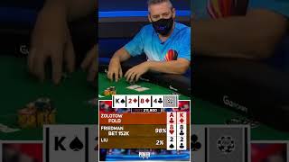 Crazy Poker Fold at World Series of Poker shorts [upl. by Ivgnout]