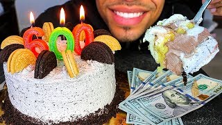 ASMR JERRY 600K SUBSCRIBERS EATING SHOW OREO ICE CREAM CAKE BIG BITES MUKBANG NO TALKING [upl. by Nor]