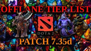 735d Offlane Tier List [upl. by Sillihp]