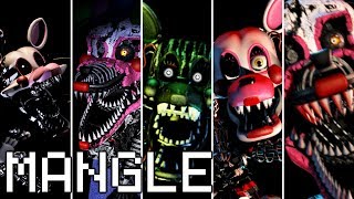 Evolution of Mangle in FNAF 20142018 [upl. by Leirrad]