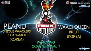 PEANUT v WAACKQUEEN  Waacking QF1  Funk Stylers World Final  Allthatbreakcom [upl. by Gernhard]