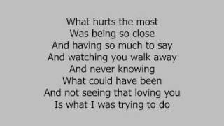 Rascal Flatts  What Hurts the Most piano w lyrics [upl. by Giavani861]