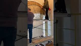 How to Install a Large Insulated Leaded Glass Transom Window into an Entryway [upl. by Sutniuq]