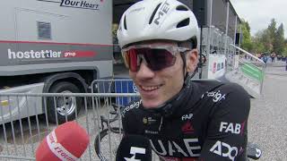 Juan Ayuso  Interview at the start  Stage 2  Tour de Romandie 2024 [upl. by Einhapets]