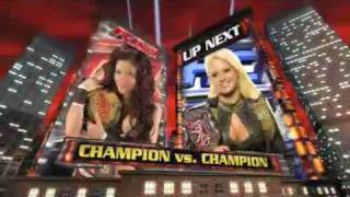 Maryse vs Melina Champion vs Champion Match [upl. by Nodle]