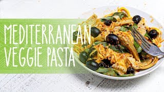 Mediterranean Veggie Pasta  5 Ingredient Recipe [upl. by Leuqim]