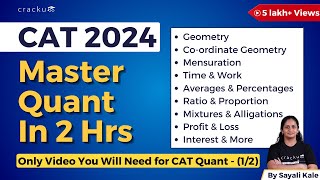 CAT 2024 Quant Complete Revision Part1  Master Every CAT Quantitative Aptitude Topics in 2 Hours [upl. by Epoillac]