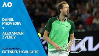 Daniil Medvedev v Alexander Zverev Extended Highlights  Australian Open 2024 Semifinal [upl. by Alletsyrc]