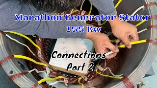 Rewinding 155 Kw Generator Marathon Part 2  Data amp Diagram  Original Factory Connection Tutorial [upl. by Ecahc]