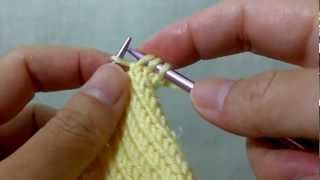 How to knit M1L Make 1 Left  Increasing 1 stitch [upl. by Aroved]