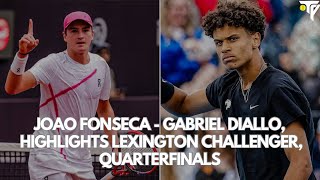 Joao Fonseca  Gabriel Diallo Highlights Lexington Challenger Quarterfinals [upl. by Reiner469]