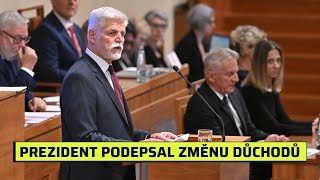 Přísnější odchody do předčasných důchodů a nižší valorizace Prezident podepsal reformu penzí [upl. by Ahseikan886]