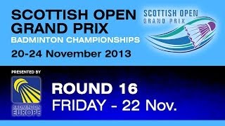 R16  WD  I BankierP Nedelcheva vs L GrebakM Helsbol  2013 Scottish Open Grand Prix [upl. by Teriann]