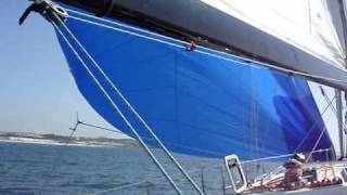 Gybing an Assymmetrical Spinnaker on quotthe Outsidequot [upl. by Dace]