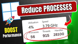 Reduce PROCESSES and THREADS in Windows 1011🚀Faster Performance amp More FPS [upl. by Aramois628]