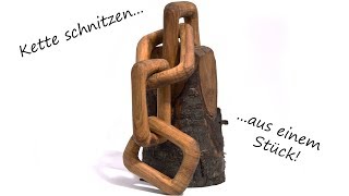 Kette aus einem Stück Holz schnitzen so habe ich es hinbekommen [upl. by Alyos]