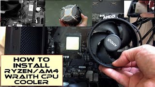 How to install a RyzenAM4 amp AM5 Wraith CPU Cooler [upl. by Eimmak]