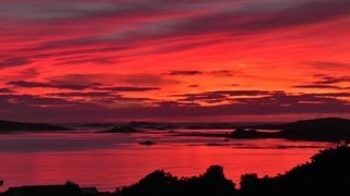 The Most Beautiful Sunset and Red Sky in The World Ever  Isles of Scilly [upl. by Truman]