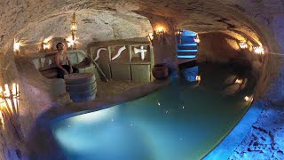 How to Build Private Underground Temple Tunnel House With Swimming Pool [upl. by Vida]