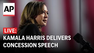 LIVE Kamala Harris concession speech after election loss FULL STREAM [upl. by Jelene]