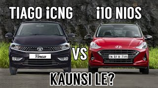 Tata Tiago CNG Vs Hyundai i10 Nios CNG  Detailed Comparison  Tiago iCNG vs i10 nios cng [upl. by Aissyla783]